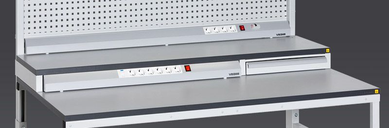 Приборно-инструментальная полка общепромышленная VIKING ПО-ИП-12-4 RAL 7012 темно-серая