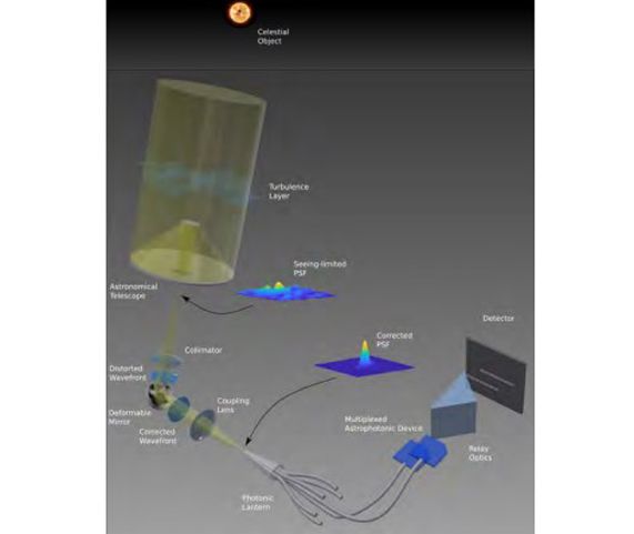 Starlight coupling through atmospheric turbulence into few-mode fibers and photonic lanterns in the presence of partial adaptive optics correction