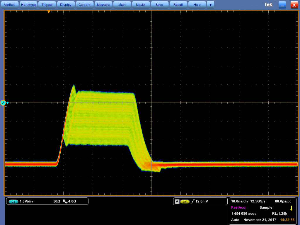 Рис. 16. Осциллограмма работы субпикосекундного интерполятора Рис. 16. Осциллограмма работы субпикосекундного интерполятора.png