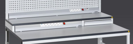 Приборно-инструментальная полка антистатическая VIKING ПО-ИП-12-4 ESD RAL 7012 темно-серая