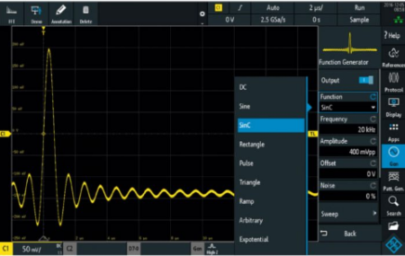 Опция генератора сигналов произвольной формы R&S RTB-B6 для осциллографов RTB2000