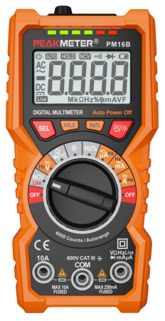 Мультиметр PeakMeter PM16B цифровой (True RMS)