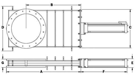 Шиберные затворы ISO GNB 400-1320mm G(1320)P