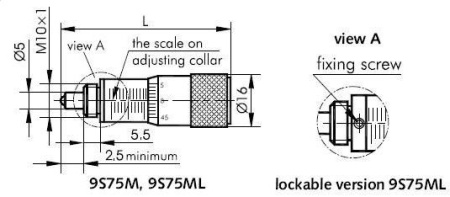 Винт микрометрический Standa 9S75M-20-AL