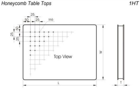 Плита оптическая сотовая Standa 1HT10-24-20