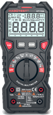 Мультиметр Habotest HT118A цифровой (True RMS)