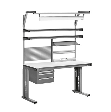 Стол рабочий антистатический VIKING Комфорт СР-15-7 ESD RAL7035 светло-серый
