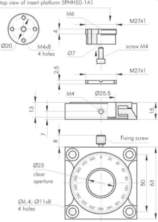 Держатель Standa 5PHH50-1